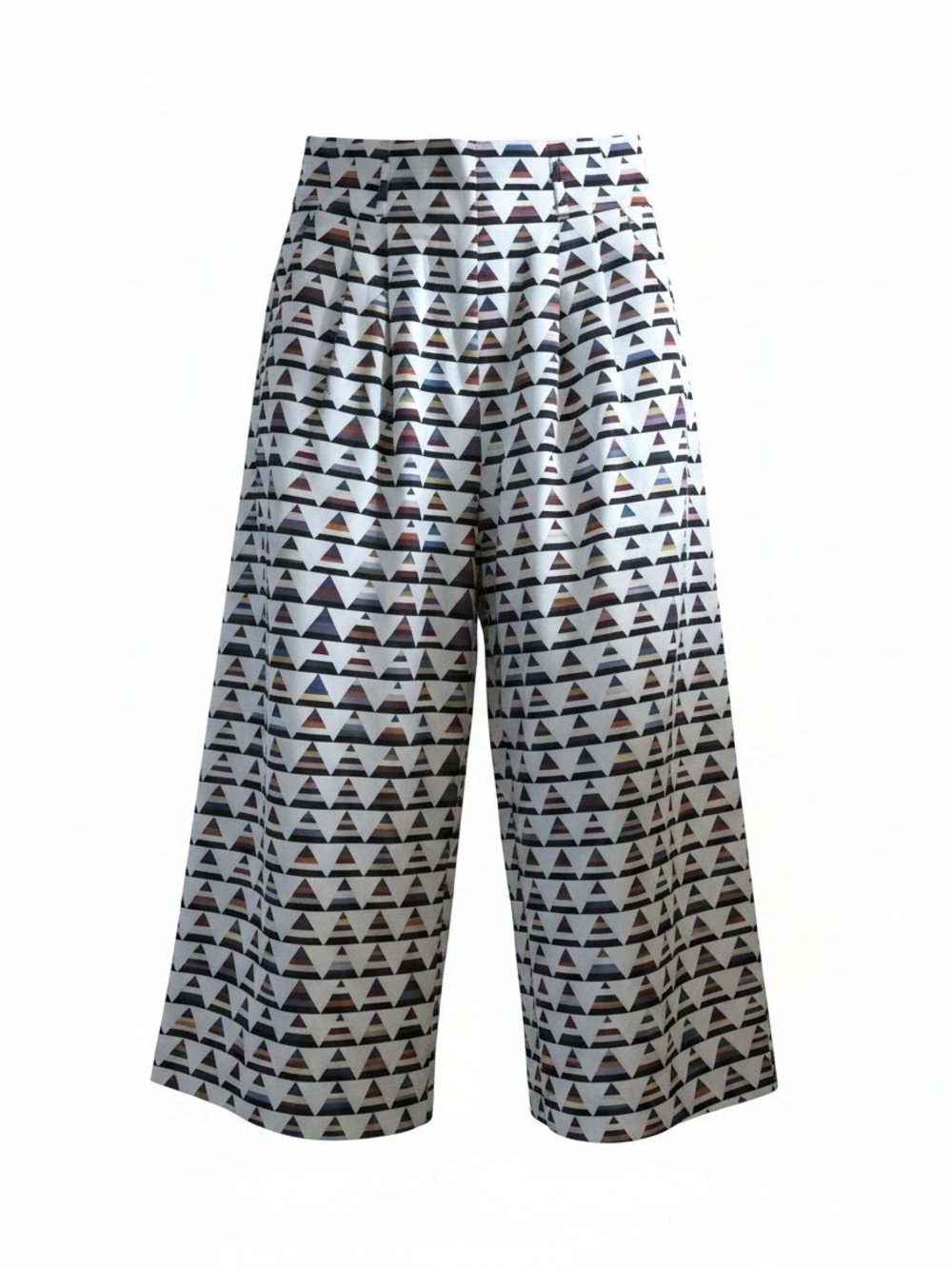 Ted Baker London Triangle Pattern Wide Leg Cropped Culottes - NWOT Size 2 / US 6